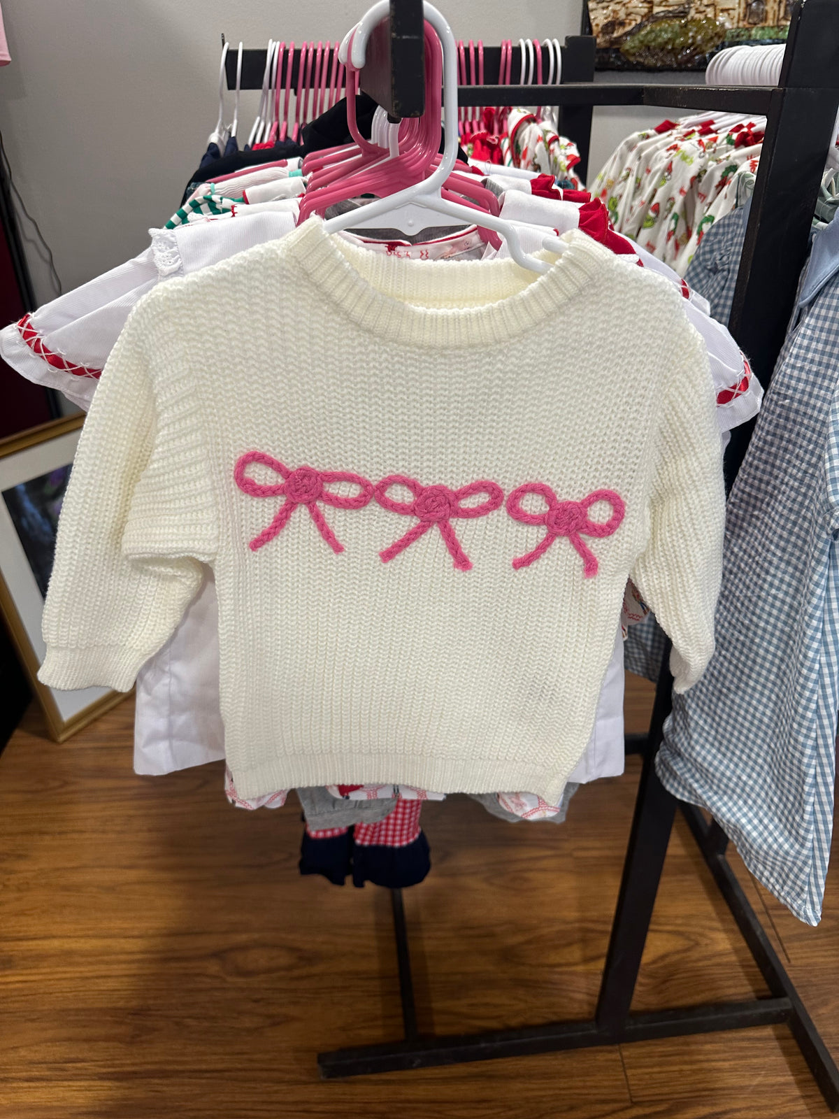 Hot Pink Ribbon Sweaters