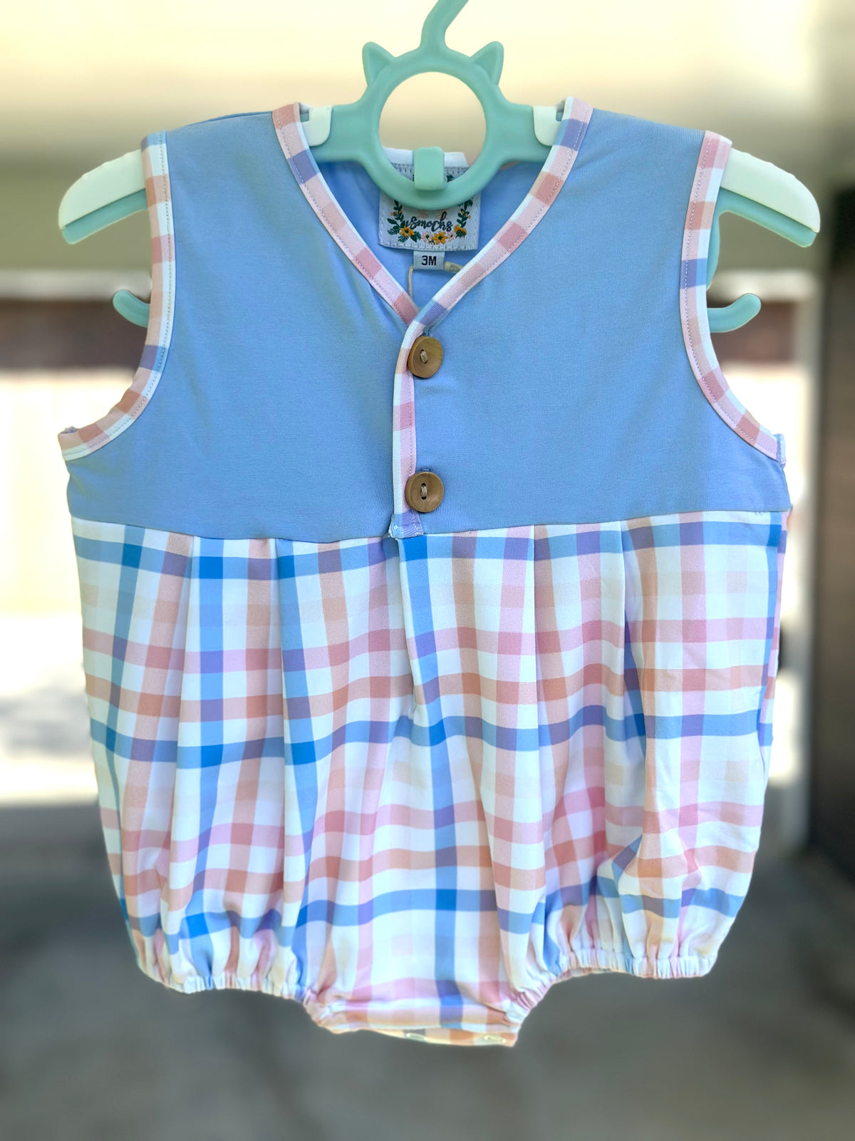 Blue & Plaid Bubble