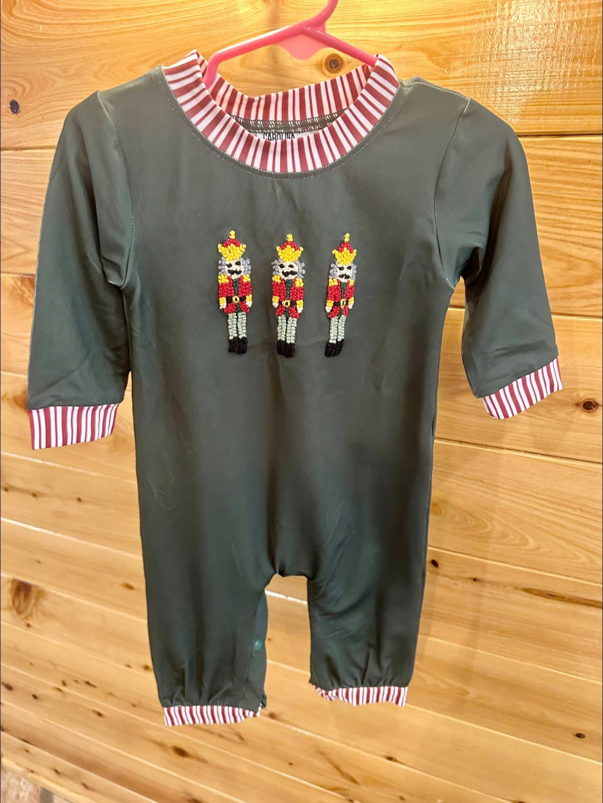 Green Nutcracker Romper