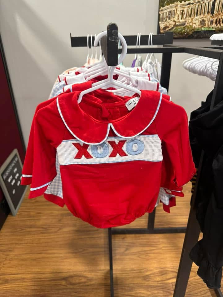 Red XOXO Boys Bubble