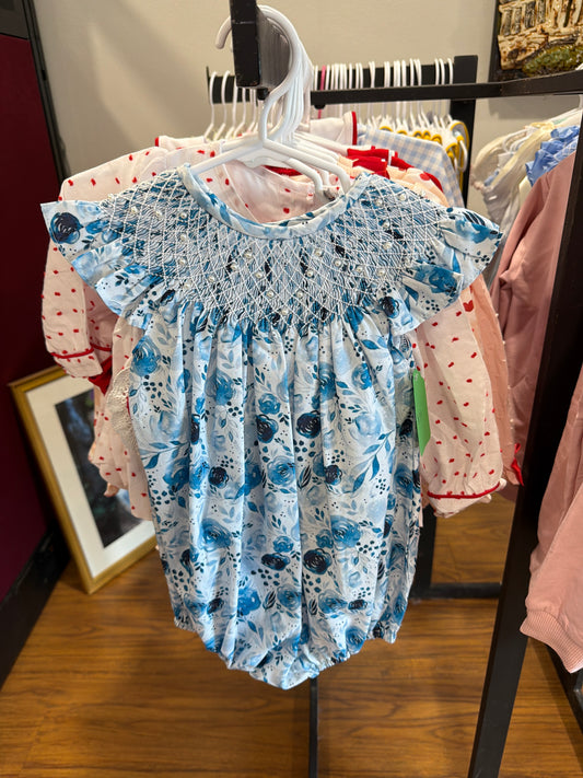 Blue Smocked Bubble