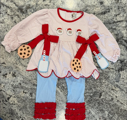 French Knot Santa Pants Set
