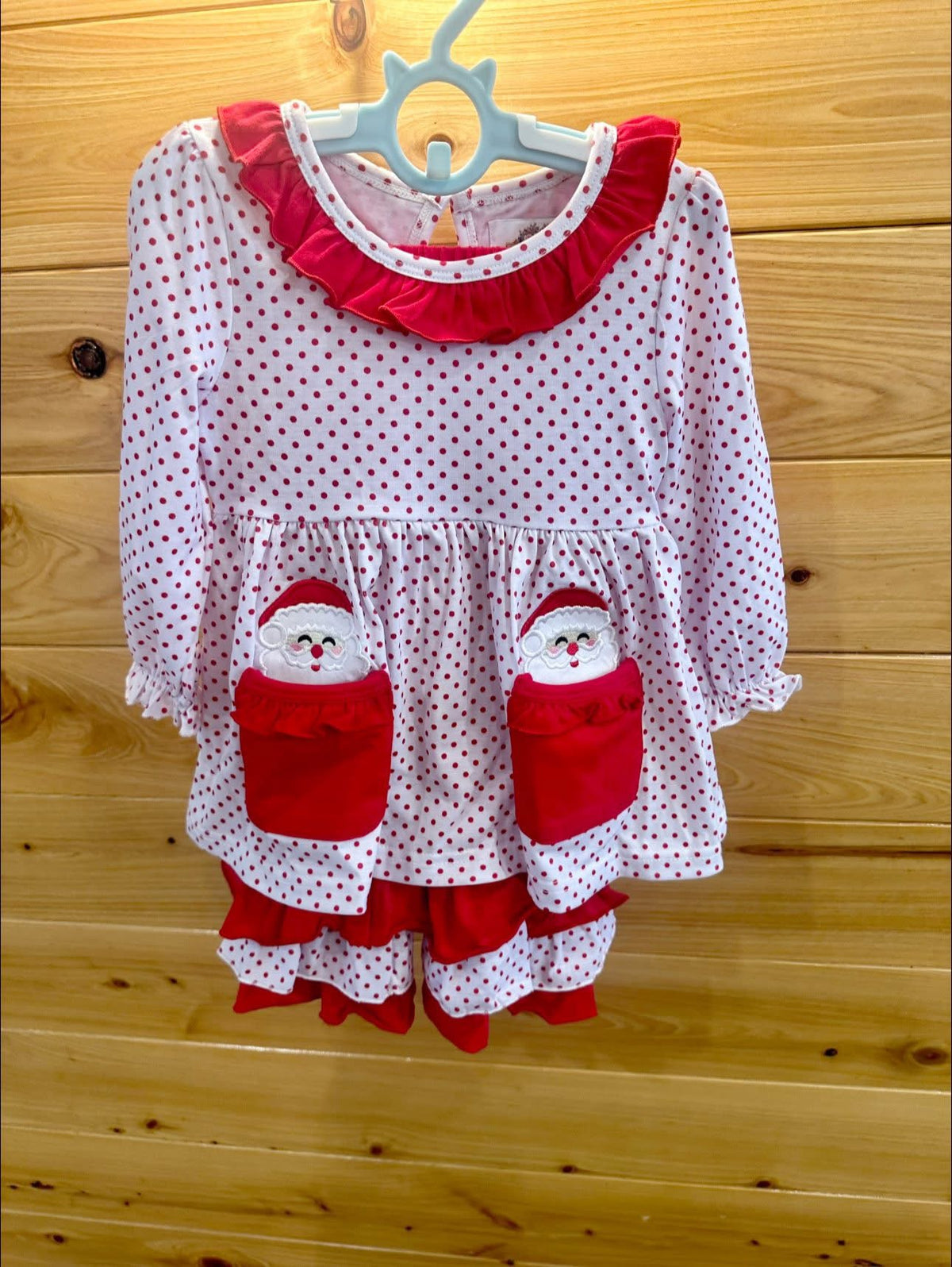 Peek a Boo Santa Pants Set
