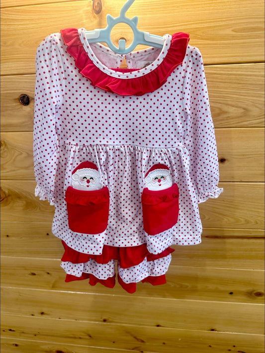 Peek a Boo Santa Pants Set