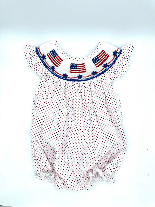 Smocked American Flag Bubble