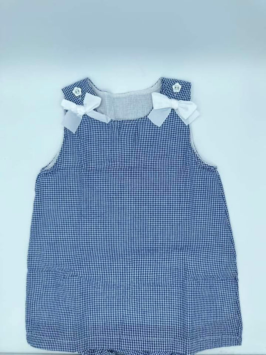 Navy Gingham Dress